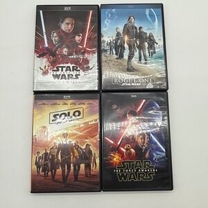 Star Wars Movie DVD Set - The Force Awakens, Rogue One,‎ Solo, The Last Jedi